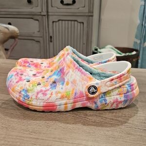 CROCS Pink and Orange Slippers Vibrant Comfort women's size 6